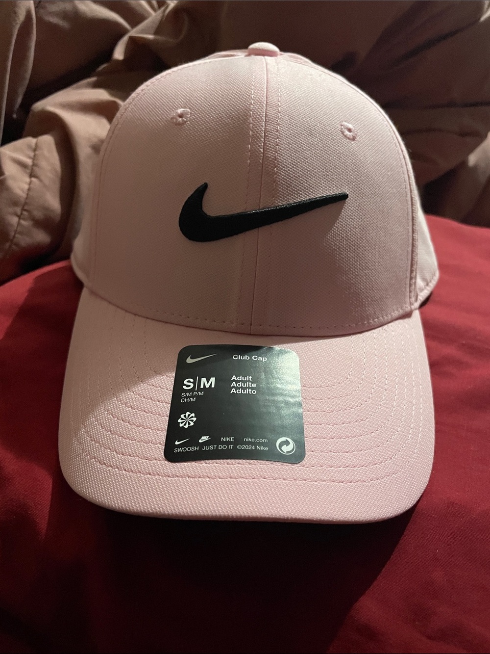 Nike Light Pink Baseball Cap with Black Swoosh